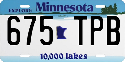 MN license plate 675TPB