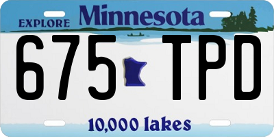 MN license plate 675TPD