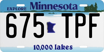 MN license plate 675TPF