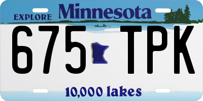MN license plate 675TPK