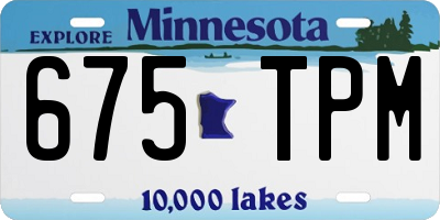 MN license plate 675TPM
