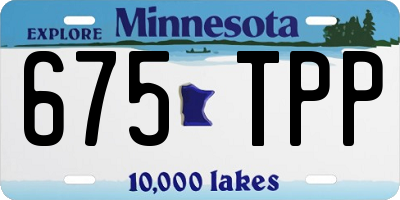 MN license plate 675TPP