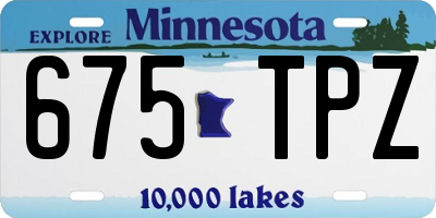 MN license plate 675TPZ