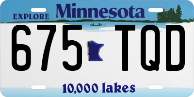 MN license plate 675TQD