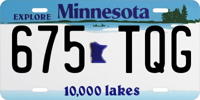 MN license plate 675TQG