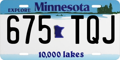 MN license plate 675TQJ