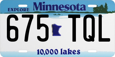 MN license plate 675TQL