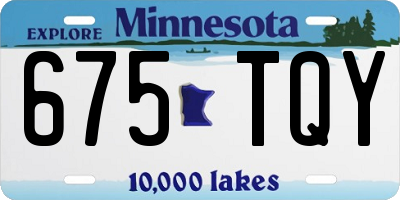 MN license plate 675TQY