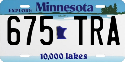 MN license plate 675TRA