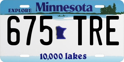 MN license plate 675TRE