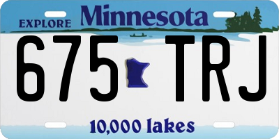 MN license plate 675TRJ