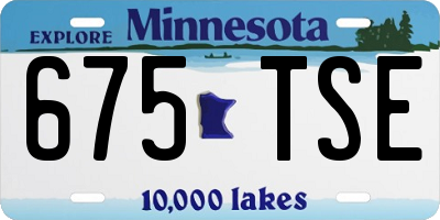 MN license plate 675TSE