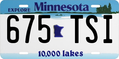 MN license plate 675TSI
