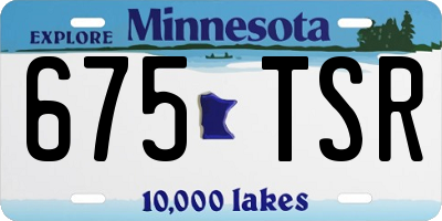 MN license plate 675TSR