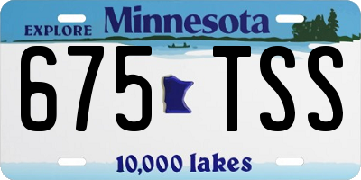 MN license plate 675TSS