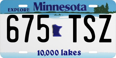 MN license plate 675TSZ
