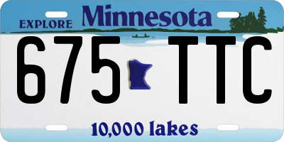 MN license plate 675TTC
