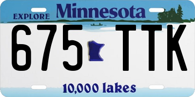 MN license plate 675TTK