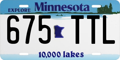 MN license plate 675TTL