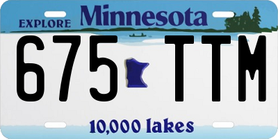 MN license plate 675TTM