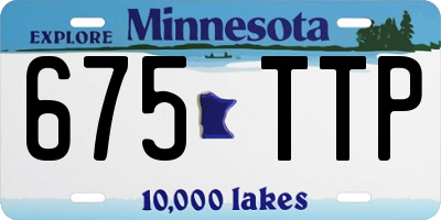 MN license plate 675TTP
