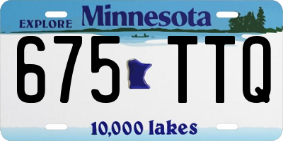 MN license plate 675TTQ