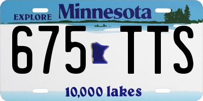 MN license plate 675TTS