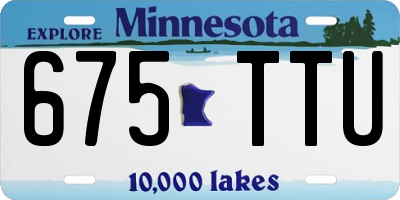 MN license plate 675TTU