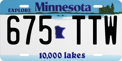 MN license plate 675TTW