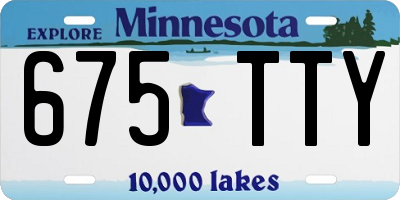 MN license plate 675TTY