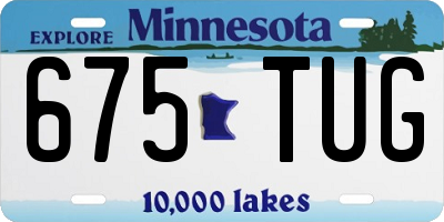 MN license plate 675TUG