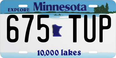 MN license plate 675TUP