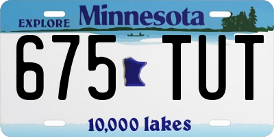MN license plate 675TUT