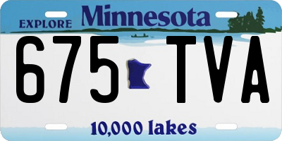 MN license plate 675TVA