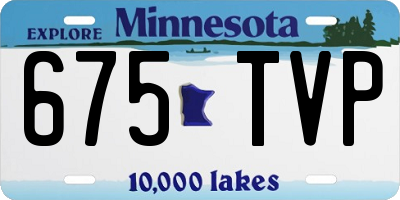 MN license plate 675TVP
