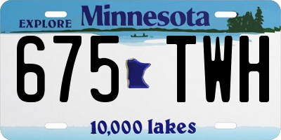 MN license plate 675TWH