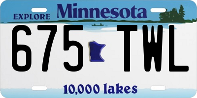 MN license plate 675TWL