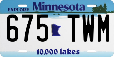 MN license plate 675TWM