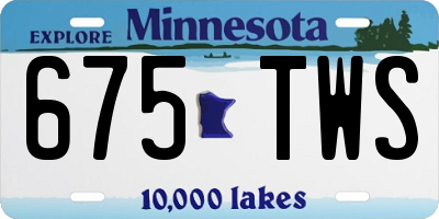 MN license plate 675TWS