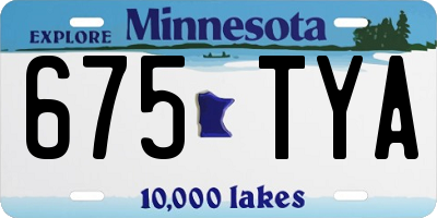 MN license plate 675TYA