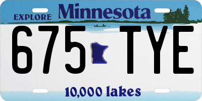 MN license plate 675TYE