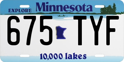MN license plate 675TYF