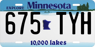 MN license plate 675TYH