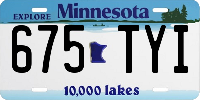 MN license plate 675TYI