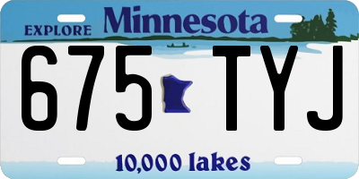 MN license plate 675TYJ