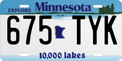 MN license plate 675TYK