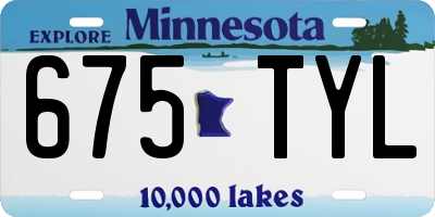 MN license plate 675TYL