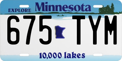MN license plate 675TYM