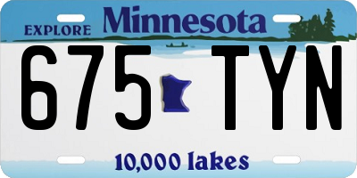 MN license plate 675TYN