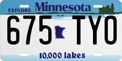 MN license plate 675TYO